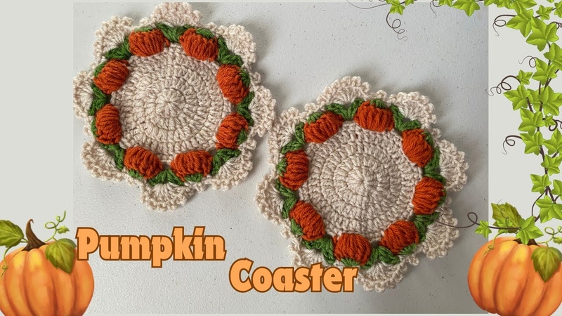 Crochet Pumpkin Coaster