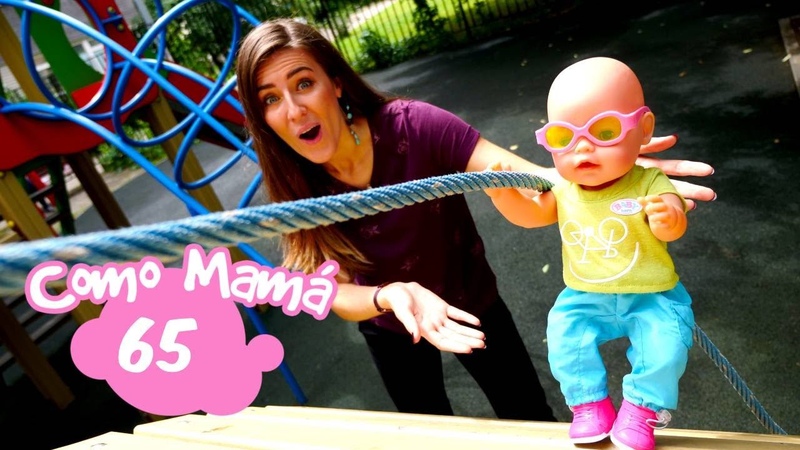 La bebé Amelia en el patio de recreo. Vídeo educativo del canal Como mamá. Vídeos de bebés Baby
