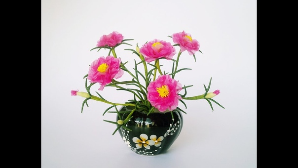 How To Make Moss Rose Flower From Tissue Paper Craft