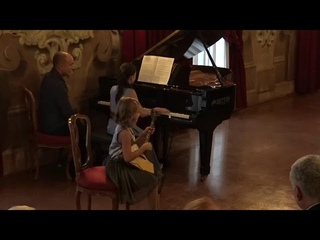 Anastasiia Tiurina (7 years old) and Aleksandra Dovgan (10 years old)