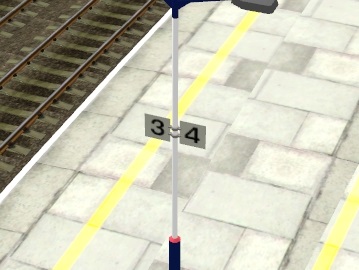 UK Railsign - Station - Platform 4 (Old, Post Mounted)