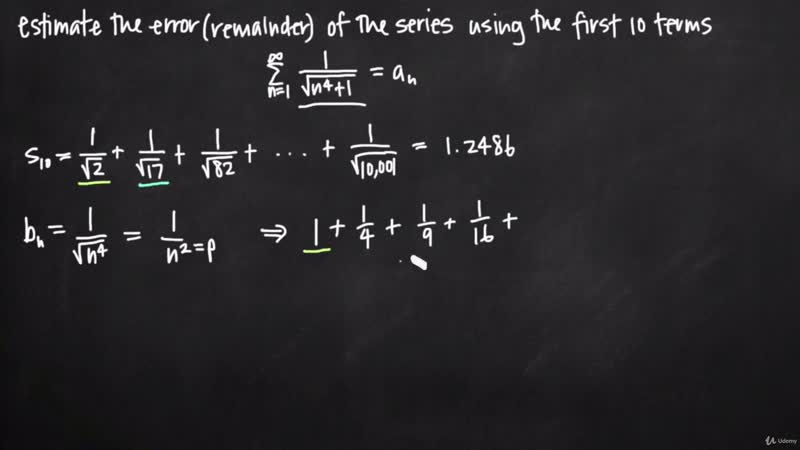 36 Sequences Series Comparison tests 339 Error or remainder of a