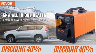 VEVOR 5/8KW Diesel Air Heater 12V All in One Car Heater with Silencer Remote Control for Car Truck