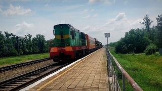 ЧМЭ3-6684 СЛЕДУЕТ В ДОЛЬ оп.30км НА СТАНЦИЮ ДЖАНКОЙ..
