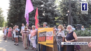 Приватні підпримці Кривого Рогу вийшли на мирний мітинг