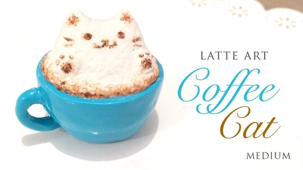 How to Make Realistic Latte Art Cat Relaxing Clay